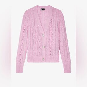 The Kooples Pink Cable Knit oversized Cardigan. NWT L